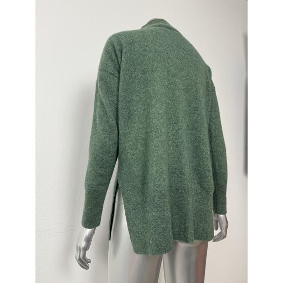 Poetry 100% Cashmere Sweater Womens 8 Forest Green Turtleneck Longline Knit - Picture 3 of 12